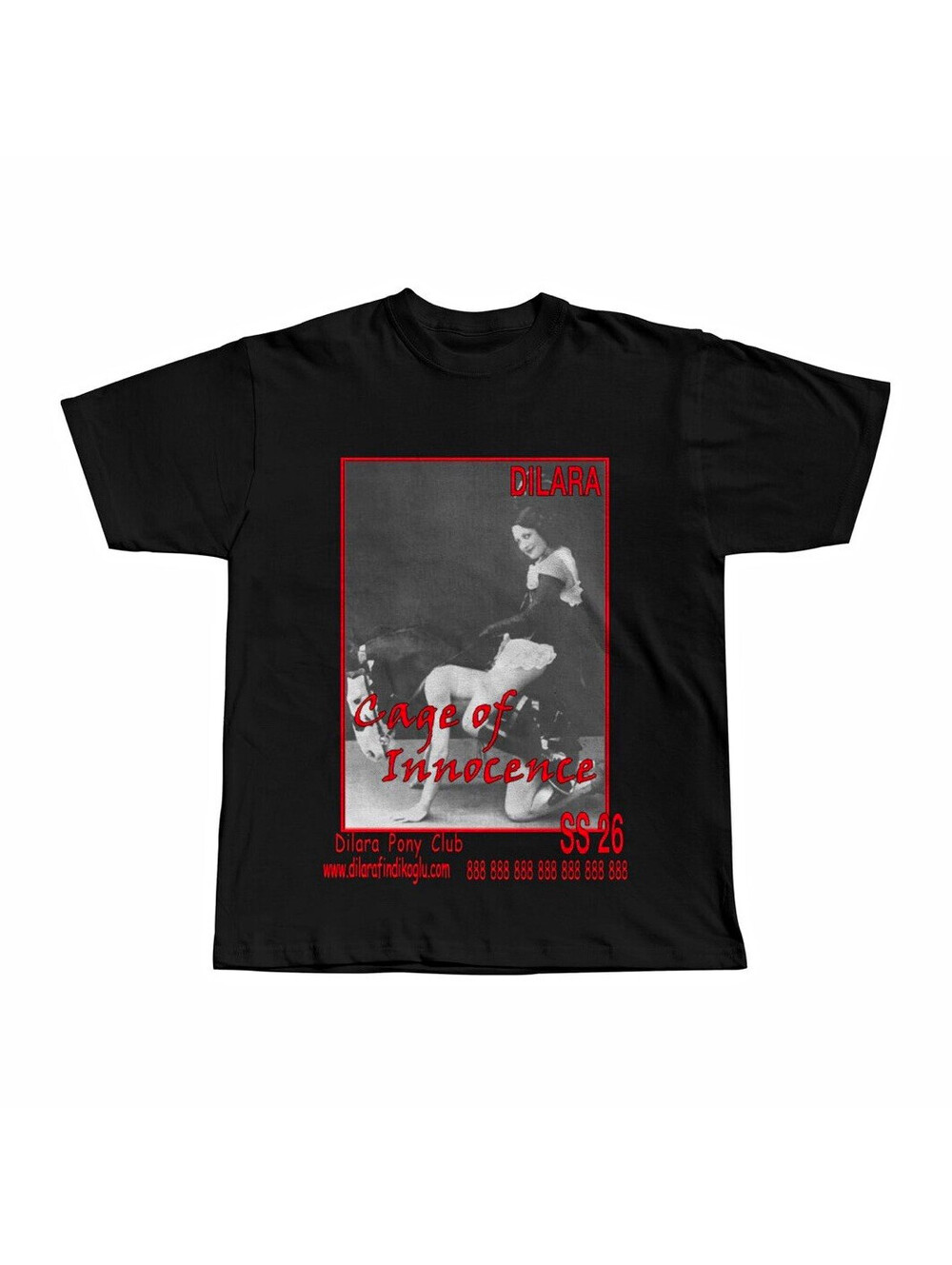 Dilara Findikoglu Black Dilara Pony Club T-Shirt L NWT
